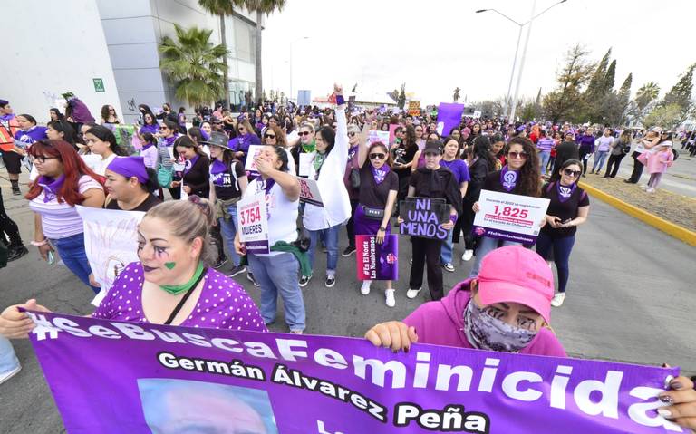 En el marco de la huelga feminista del #8M: Manifestantes