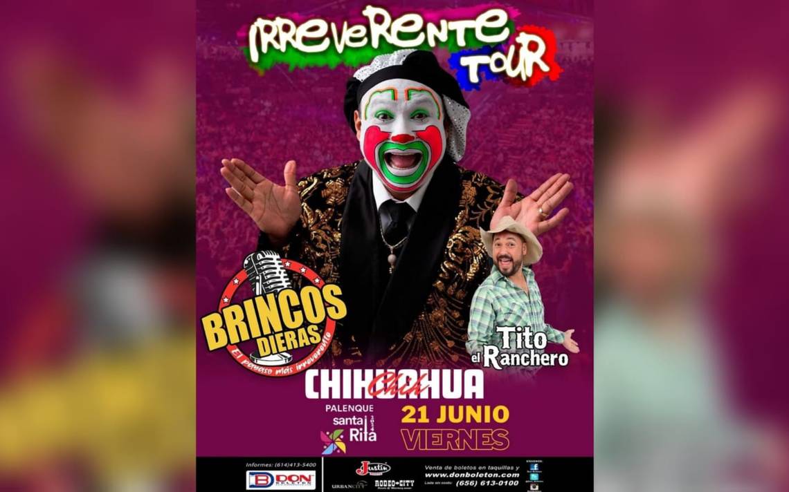 El payaso “Brincos Dieras” se presentará con “Tito el Ranchero” en el  Palenque de Santa Rita - El Heraldo de Chihuahua | Noticias Locales,  Policiacas, de México, Chihuahua y el Mundo