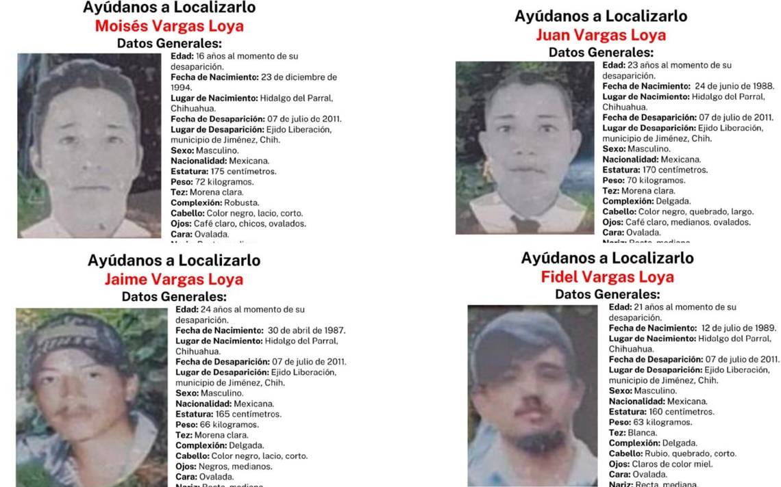 FGE vuelve a emitir pesquisas de parralenses desaparecidos en Jiménez desde  el 2011 - El Heraldo de Chihuahua | Noticias Locales, Policiacas, de  México, Chihuahua y el Mundo