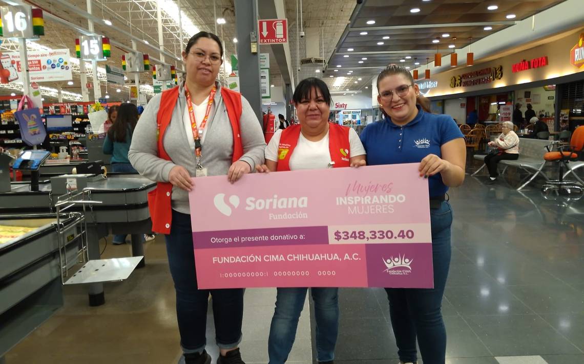 Soriana raises almost 350 thousand pesos for the CIMA Chihuahua Foundation against breast cancer – El Heraldo de Chihuahua